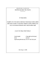 nghiên cứu ứng dụng chitosan nhằm hạn chế sự biến đổi chất lượng và hao hụt trọng lượng trong sản xuất sản phẩm tôm he chân trắng đông IQF