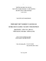 phối hợp thử nghiệm và đánh giá sơ bộ chất lượng vắcxin 5 thành phần (bạch hầu - uốn ván - ho gà - viêm màng não hib - viêm gan b)