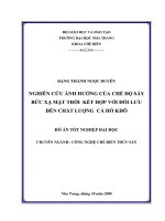 nghiên cứu ảnh hưởng của chế độ sấy bức xạ mặt trời kết hợp với đối lưu đến chất lượng cá hố khô