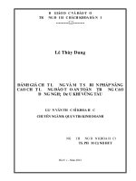 đánh giá chất lượng và một số biện pháp nâng cao chất lượng đào tạo an toàn ở trường cao đẳng nghề dầu khí vũng tàu