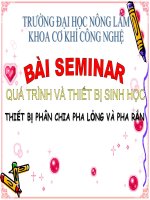 thiết bị phân chia pha lỏng và pha rắn