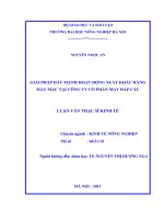 Luận văn thạc sĩ GIẢI PHÁP ĐẨY MẠNH HOẠT ĐỘNG XUẤT KHẨU HÀNG MAY MẶC TẠI CÔNG TY CỔ PHẦN MAY ĐÁP CẦU
