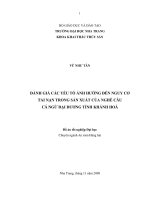 đánh giá các yếu tố ảnh hưởng đến nguy cơ tai nạn trong sản xuất của nghề câu cá ngừ đại dương tỉnh khánh hoà