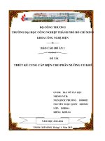 thiết kế cung cấp điện cho phân xưởng cơ khí