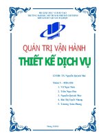quản trị vận hành thiết kế sản phẩm & dịch vụ