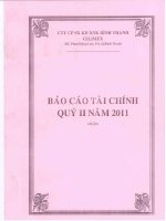 công ty cổ phần sản xuất kinh doanh xuất nhập khẩu bình thạnh gilimex báo cáo tài chính quý 2 năm 2011