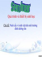 Nuôi cấy vi sinh vật trên môi trường dinh dưỡng rắn