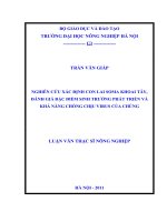 Luận văn thạc sĩ NGHIÊN CỨU XÁC ĐỊNH CON LAI SOMA KHOAI TÂY, ĐÁNH GIÁ ĐẶC ĐIỂM SINH TRƯỞNG PHÁT TRIỂN VÀ KHẢ NĂNG CHỐNG CHỊU VIRUS CỦA CHÚNG