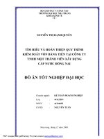 tìm hiểu và hoàn thiện quy trình kiểm soát vốn bằng tiền tại công ty tnhh một thành viên xây dựng cấp nước đồng nai