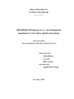 diễn biến môi trường ao nuôi cá tra ở trại thực nghiệm ninh phụng