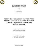 thiết kế kỹ thuật kết cấu phần vòm đuôi và buồng máy tàu chở hàng rời 13.500 dwt hoạt động ở vùng biển không hạn chế