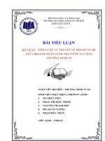 TÓM LƯỢT LÝ THUYẾT VỀ MỐI QUAN HỆ  GIỮA BỘI CHI NGÂN SÁCH NHÀ NƯỚC VÀ TĂNG  TRƯỞNG KINH TẾ