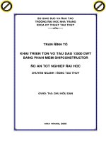 đồ án tốt nghiệp khai triển tôn vỏ tàu dầu 13500 dwt bằng phần mềm shipconstructor