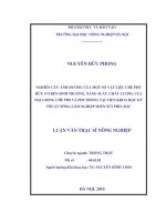 Luận văn thạc sĩ NGHIÊN CỨU ẢNH HƯỞNG CỦA MỘT SỐ VẬT LIỆU CHE PHỦ HỮU CƠ ðẾN SINH TRƯỞNG, NĂNG SUẤT, CHẤT LƯỢNG CỦA HAI GIỐNG CHÈ PH8 VÀ PH9