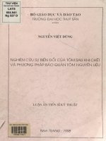 Nghiên cứu sự biến đổi của tôm sau khi chết và phương pháp bảo quản tôm nguyên liệu