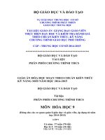 phân phối chương trình môn hóa học 9