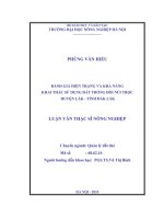 Luận văn thạc sĩ đánh giá hiện trạng và khả năng khai thác sử dụng đất trống đồi núi trọc huyện lắk tỉnh đắk lắk
