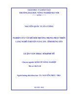 Luận văn thạc sĩ nghiên cứu vấn đề môi trường trong phát triển làng nghề ở huyện Văn lâm - tỉnh hưng yên
