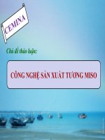 công nghệ sản xuất tương miso