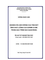 Nghiên cứu ảnh hưởng của tinh bột đến chất lượng của surimi cá mè trong quá trình bảo quản đông