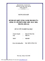 khóa luận tốt nghiệp đánh giá khả năng cạnh tranh của công ty cổ phần phụ liệu may nha trang (ise.co)