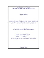 Luận văn thạc sĩ nghiên cứu một số biện pháp kỹ thuật thâm canh làm tăng năng suất dứa cayen tại nghệ an