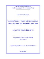 Luận văn thạc sĩ GIẢI PHÁP PHÁT TRIỂN HỆ THỐNG CHỢ, SIÊU THỊ TỈNH BẮC NINH ĐẾN NĂM 2020