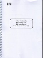 công ty cổ phần đường kon tum báo cáo tài chính cho kỳ kế toán 6 tháng đầu năm 2012