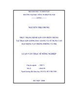 Luận văn thạc sĩ THỰC TRẠNG BỆNH LỢN CON PHÂN TRẮNG TẠI TRẠI LỢN GIỐNG BẮC GIANG VÀ SỬ DỤNG CAO MẬT ĐỘNG VẬT TRONG PHÒNG VÀ TRỊ