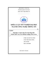 Phát hiện và ngăn chặn tấn công bằng SQL INJECTION vào cơ sở dữ liệu sử dụng web service