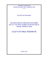 Luận văn thạc sĩ GIẢI PHÁP KHUYẾN KHÍCH DOANH NGHIỆP ĐẦU TƯ VÀO NÔNG NGHIỆP TẠI HUYỆN THUẬN THÀNH, TỈNH BẮC NINH