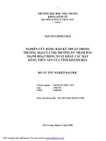nghiên cứu hàng rào kỹ thuật trong thương mại của thị trường eu nhằm đẩy mạnh hoạt động xuất khẩu các mặt hàng thủy sản của tỉnh khánh hòa