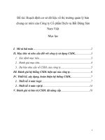 hoạch định cơ sở dữ liệu về thị trường quản lý bán chung cư mini của công ty cổ phần dịch vụ bất động sản nam việt