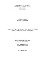 Thiết kế, chế tạo robot lặn phục vụ công nghệ nuôi tôm lồng trên biển