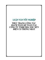 công tác hạch toán kế toán tại công ty tnhh nhà nước mtv điện cơ thống nhất