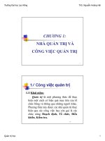 Bài giảng môn học Quản trị học