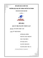 quản trị nguồn nhân lực tổ chức học tập