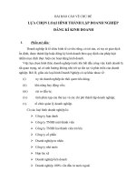 lựa chọn loại hình thành lập doanh nghiệp đăng kí kinh doanh