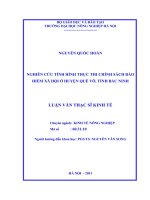 Luận văn thạc sĩ NGHIÊN CỨU TÌNH HÌNH THỰC THI CHÍNH SÁCH BẢO HIỂM XÃ HỘI Ở HUYỆN QUẾ VÕ, TỈNH BẮC NINH