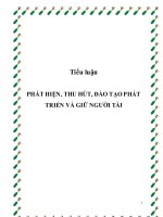 phát hiện, thu hút, đào tạo phát triển và giữ người tài