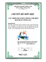 trình bày các hiểu biết của bạn về thiết bị tạo hạt trong chế biến nôn