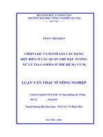 Luận văn thạc sĩ CHỌN LỌC VÀ ĐÁNH GIÁ CÁC DẠNG ĐỘT BIẾN Ở CÁC QUẦN THỂ ĐẬU TƯƠNG XỬ LÝ TIA GAMMA Ở THẾ HỆ M2 VÀ M3