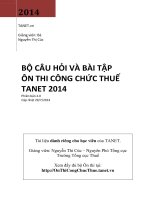 bộ câu hỏi và bài tập ôn thi công chức thuế 2014 ( để lại mail để lấy đáp án)