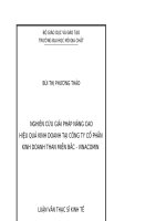 NGHIÊN CỨU GIẢI PHÁP NÂNG CAO  HIỆU QUẢ KINH DOANH TẠI CÔNG TY CỔ PHẦN KINH DOANH THAN MIỀN BẮC  VINACOMIN