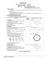 giáo án thể dục lớp 2 học kì 1