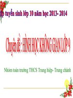 chuyên đề ôn tập hình học không gian 9