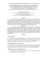 QUÁ TRÌNH HÌNH THÀNH VÀ PHÁT TRIỂN CỦA  HỆ THỐNG THỂ CHẾ CHÍNH TRỊ EU VÀ KINH NGHIỆM ĐỐI VỚI ASEAN
