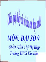 bài giảng đại số 9 phương trình quy về phương trình bậc hai