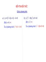 phương trình quy về phương trình bậc hai