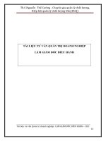 Nhẽng công việc người Giám đốc cần phải làm nhằm thúc đẩy năng suất  và đảm bảo  chất lượng